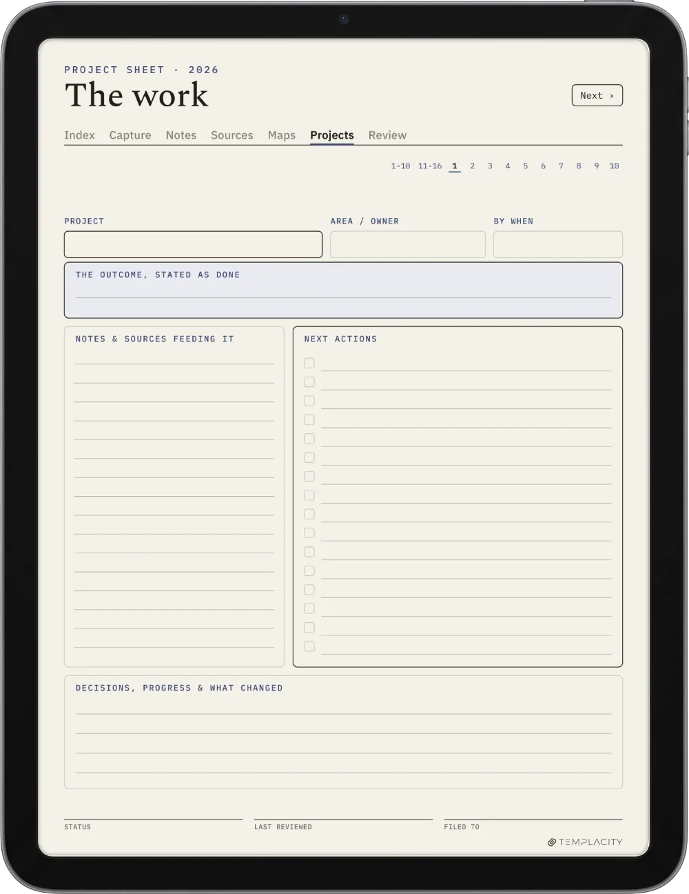 The Planner · Zettelkasten iPad page 4