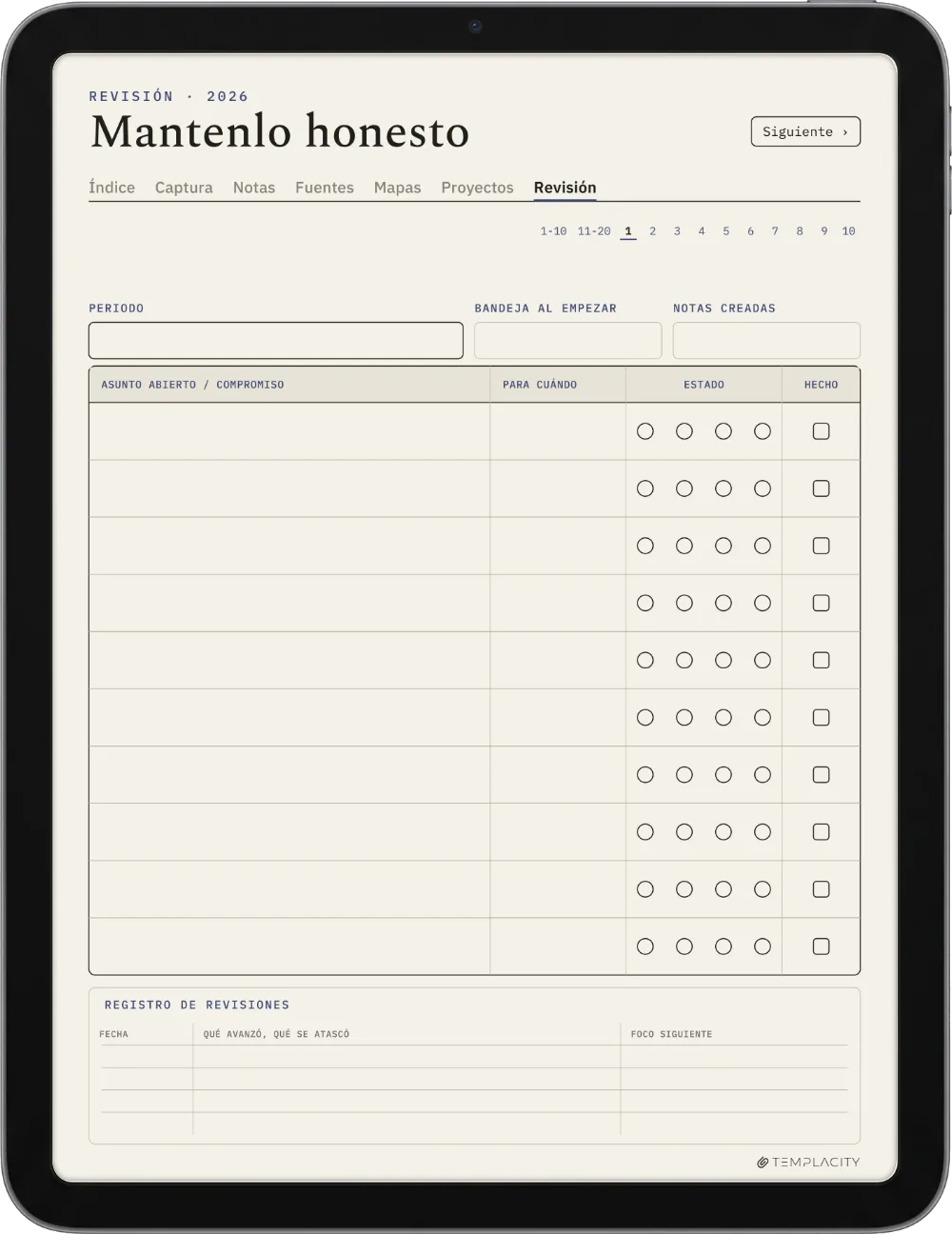 The Planner · Zettelkasten iPad página 5