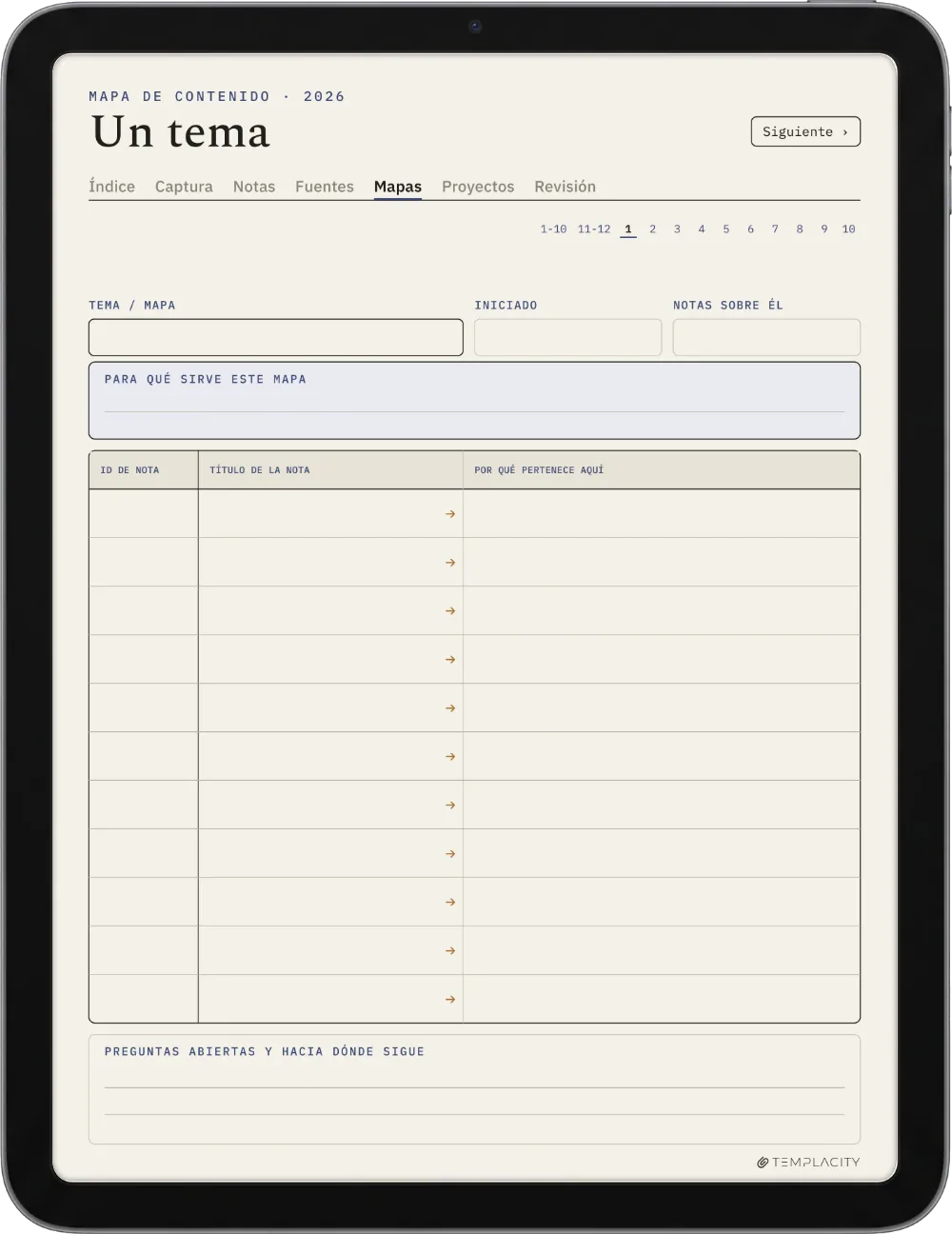 The Planner · Zettelkasten iPad página 3