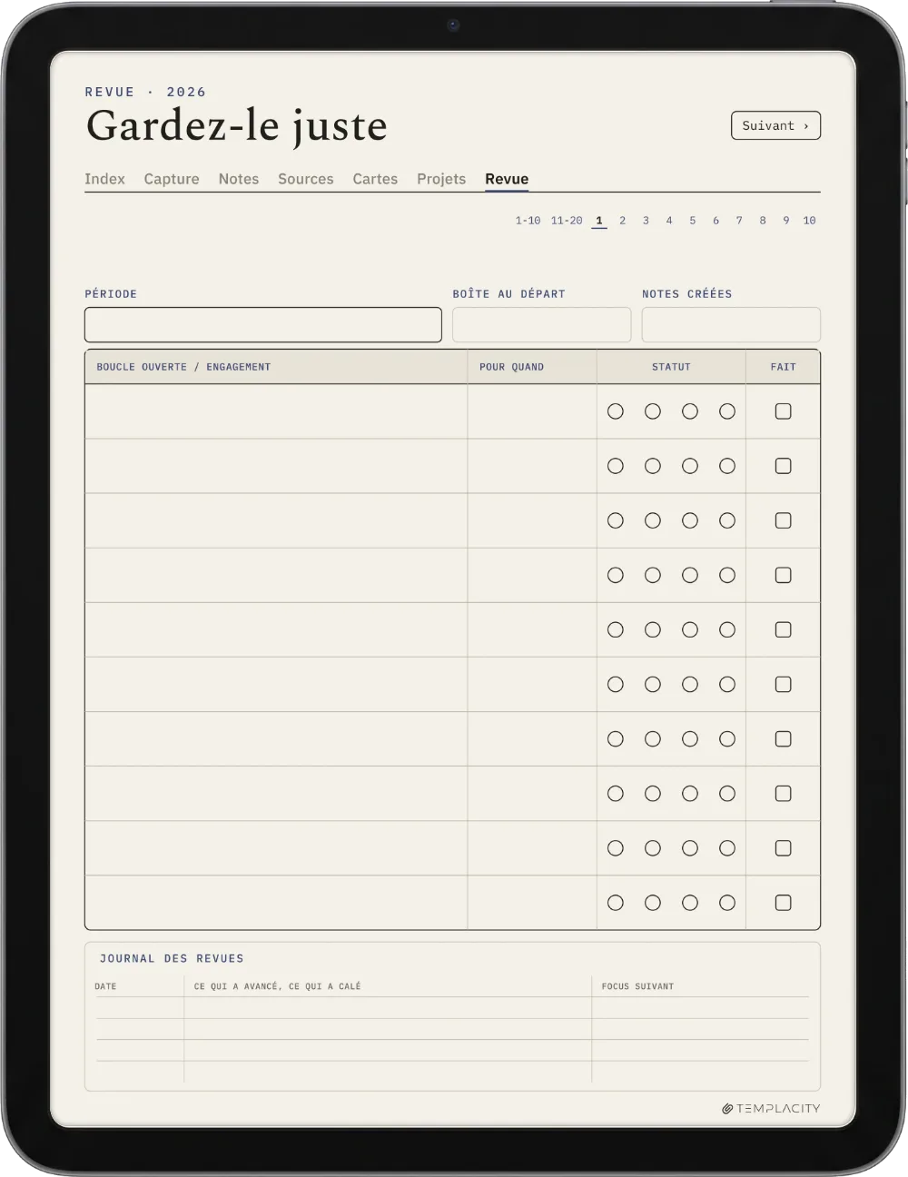 The Planner · Zettelkasten iPad page 5
