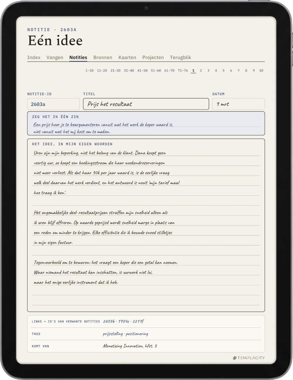 The Planner op de iPad