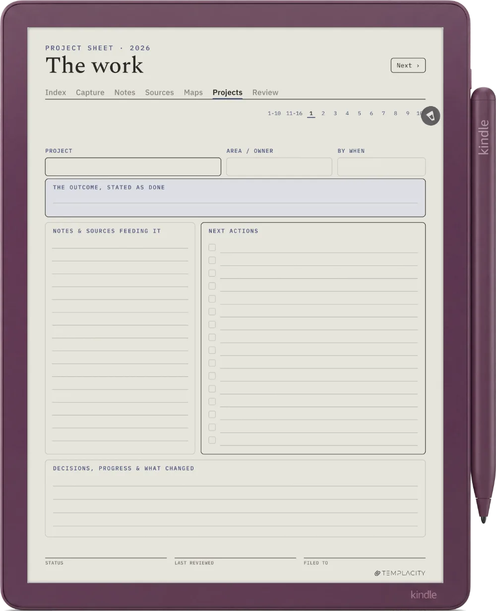 The Planner · Zettelkasten Kindle Scribe Colorsoft page 4