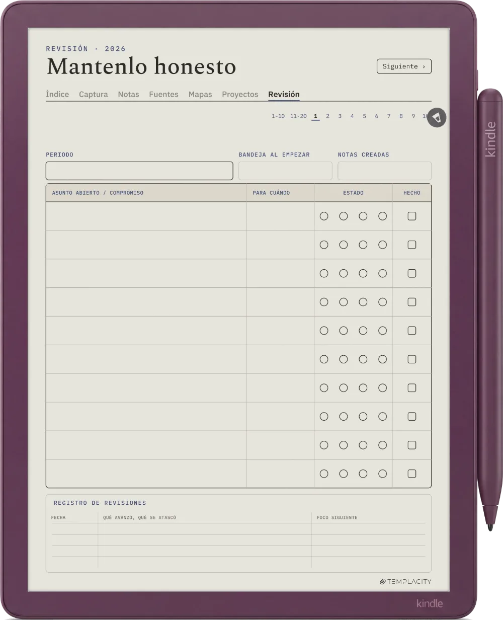 The Planner · Zettelkasten Kindle Scribe Colorsoft página 5