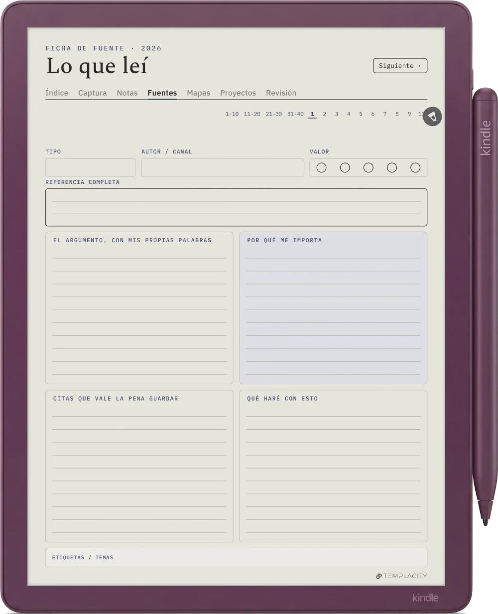 The Planner · Zettelkasten Kindle Scribe Colorsoft página 2