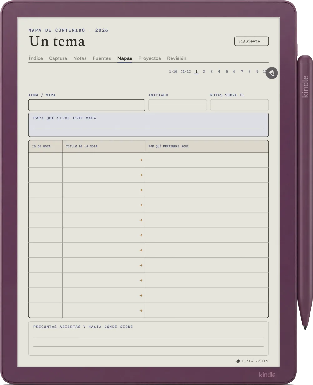 The Planner · Zettelkasten Kindle Scribe Colorsoft página 3