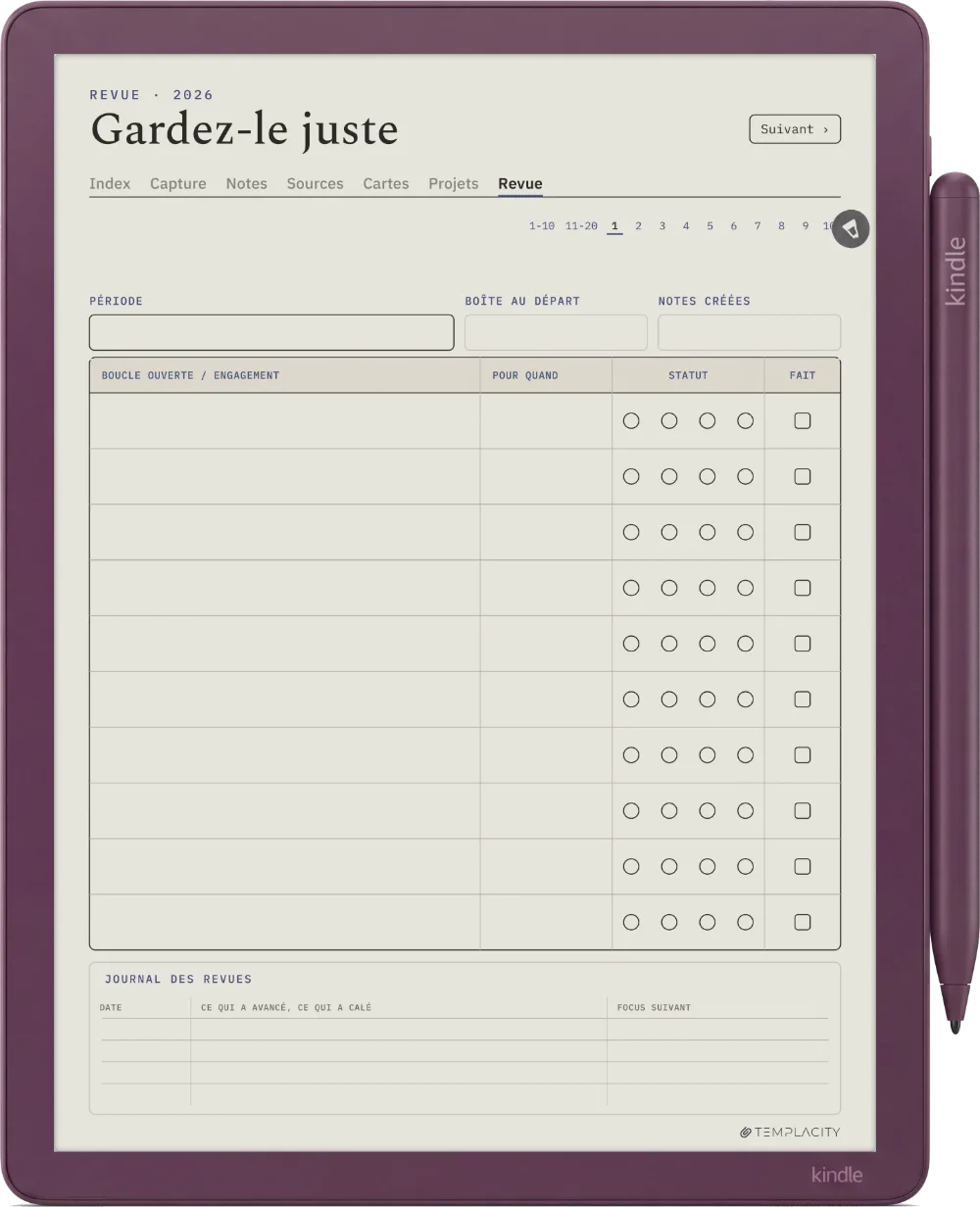 The Planner · Zettelkasten Kindle Scribe Colorsoft page 5