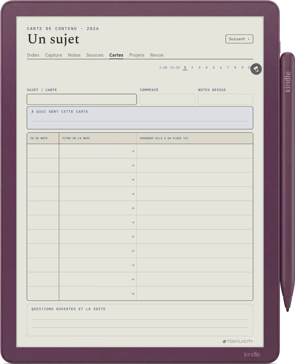 The Planner · Zettelkasten Kindle Scribe Colorsoft page 3