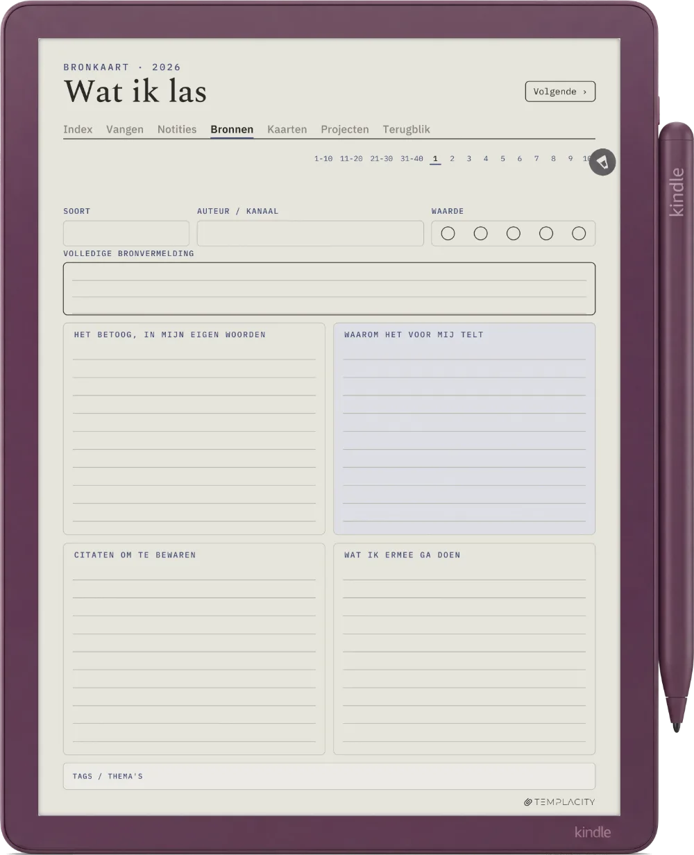 The Planner · Zettelkasten Kindle Scribe Colorsoft pagina 2