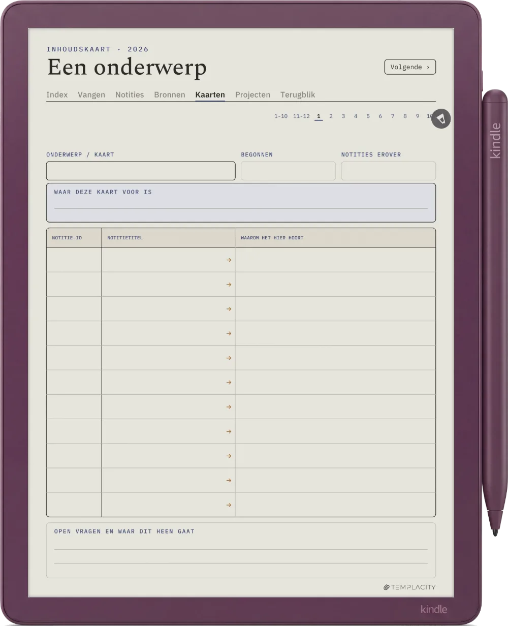 The Planner · Zettelkasten Kindle Scribe Colorsoft pagina 3
