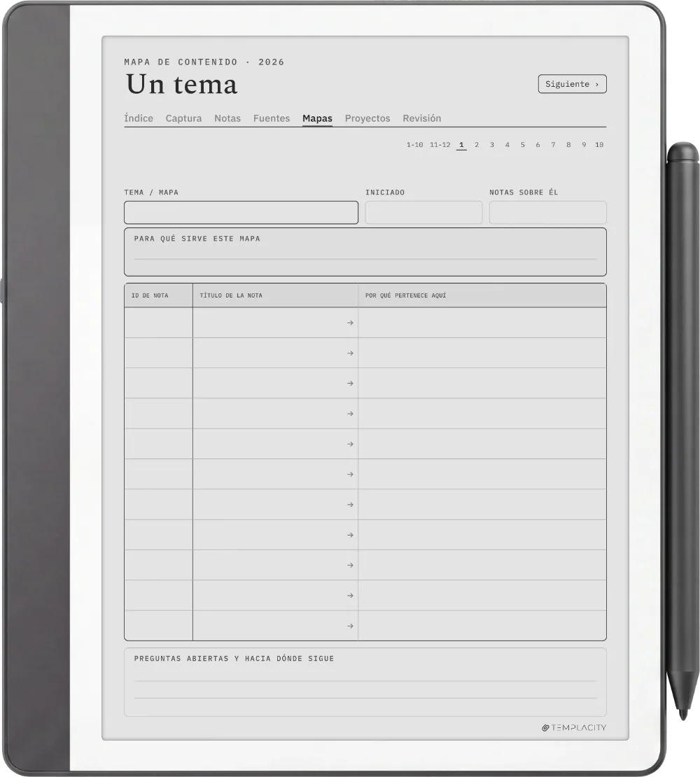 The Planner · Zettelkasten Kindle Scribe página 3