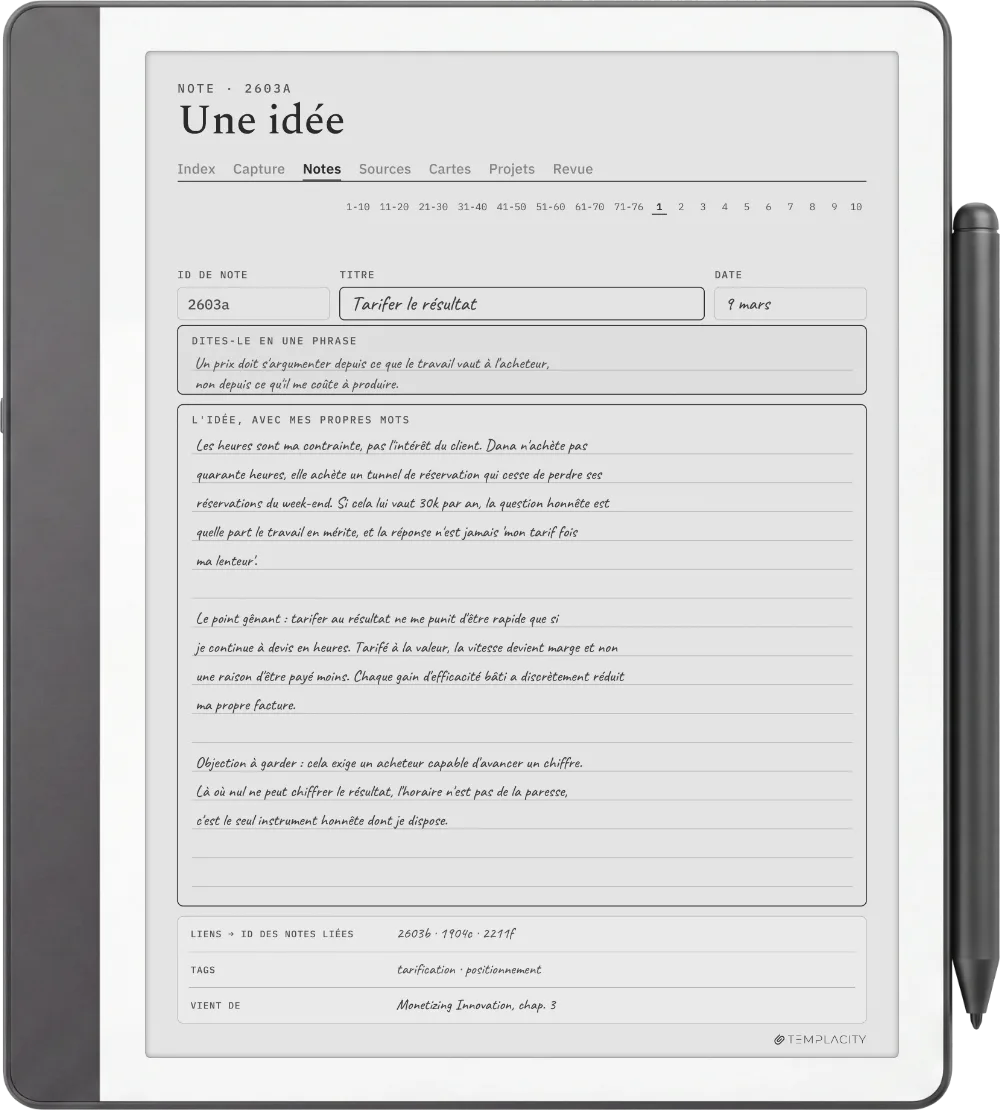 Le Planner sur la Kindle Scribe