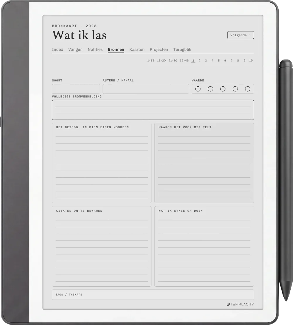 The Planner · Zettelkasten Kindle Scribe pagina 2