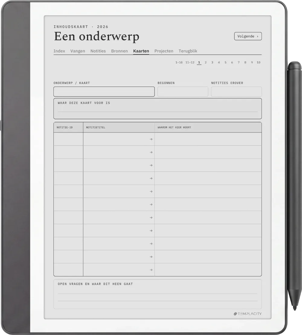 The Planner · Zettelkasten Kindle Scribe pagina 3