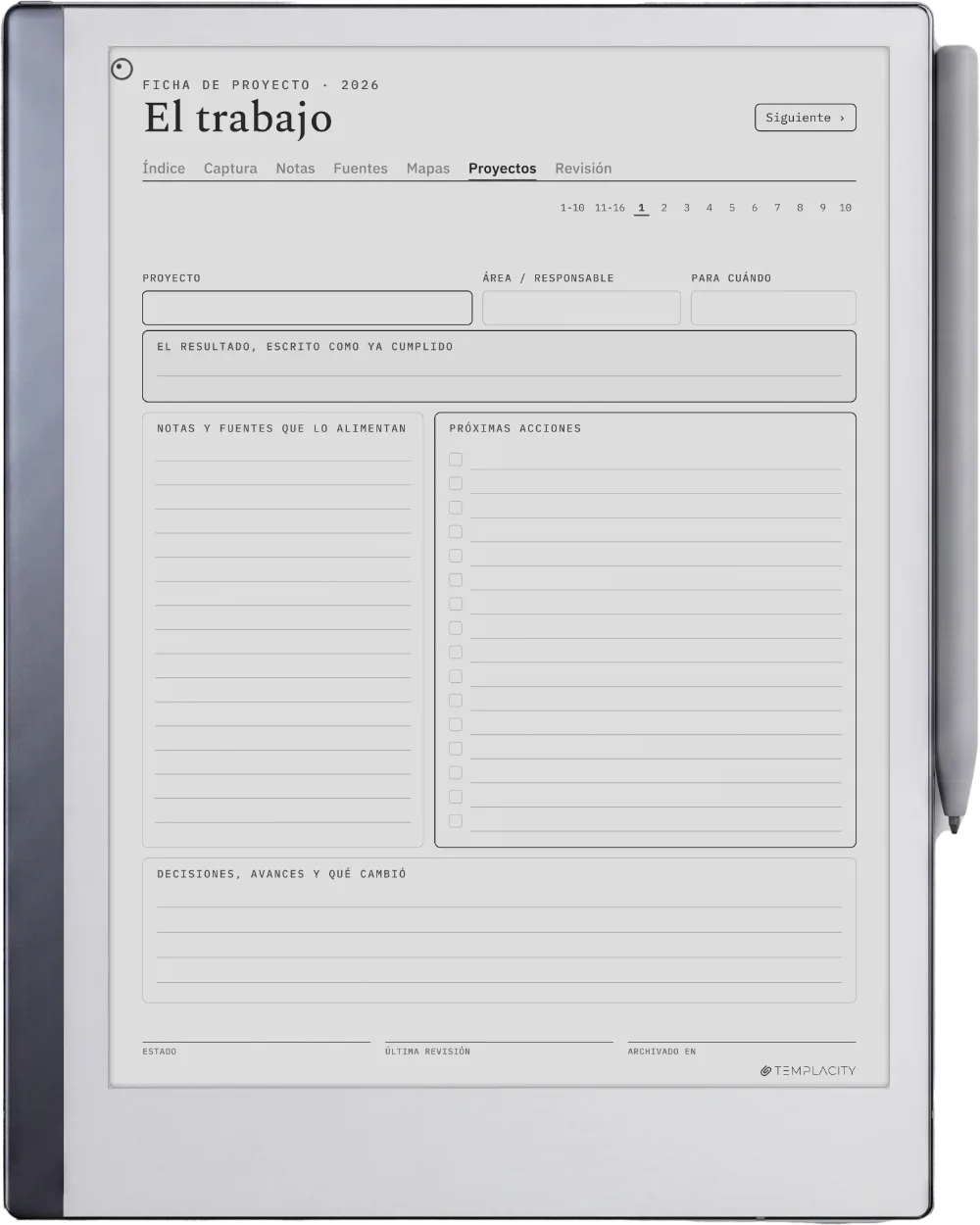 The Planner · Zettelkasten reMarkable 2 página 4