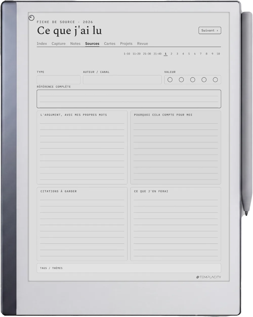 The Planner · Zettelkasten reMarkable 2 page 2