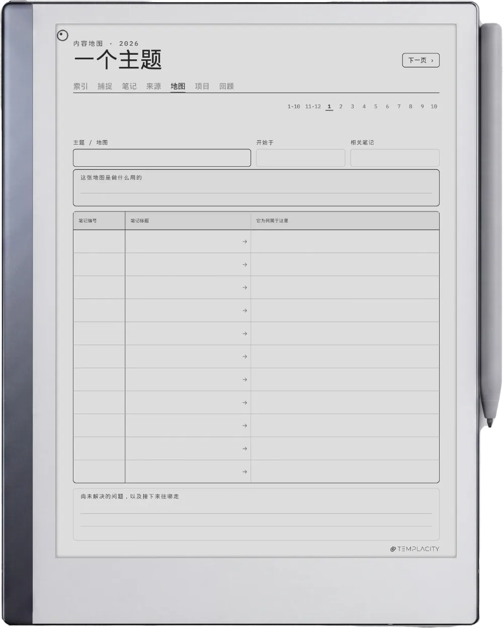 规划本 · Zettelkasten reMarkable 2 第 3 页