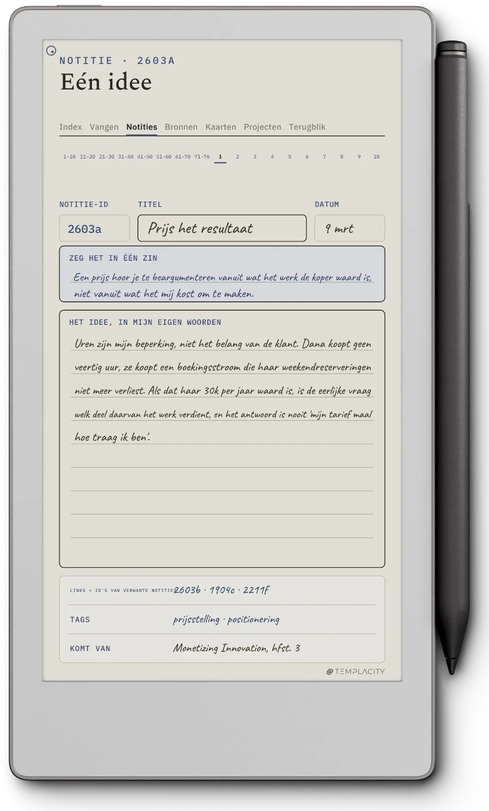 The Planner op de reMarkable Paper Pro Move
