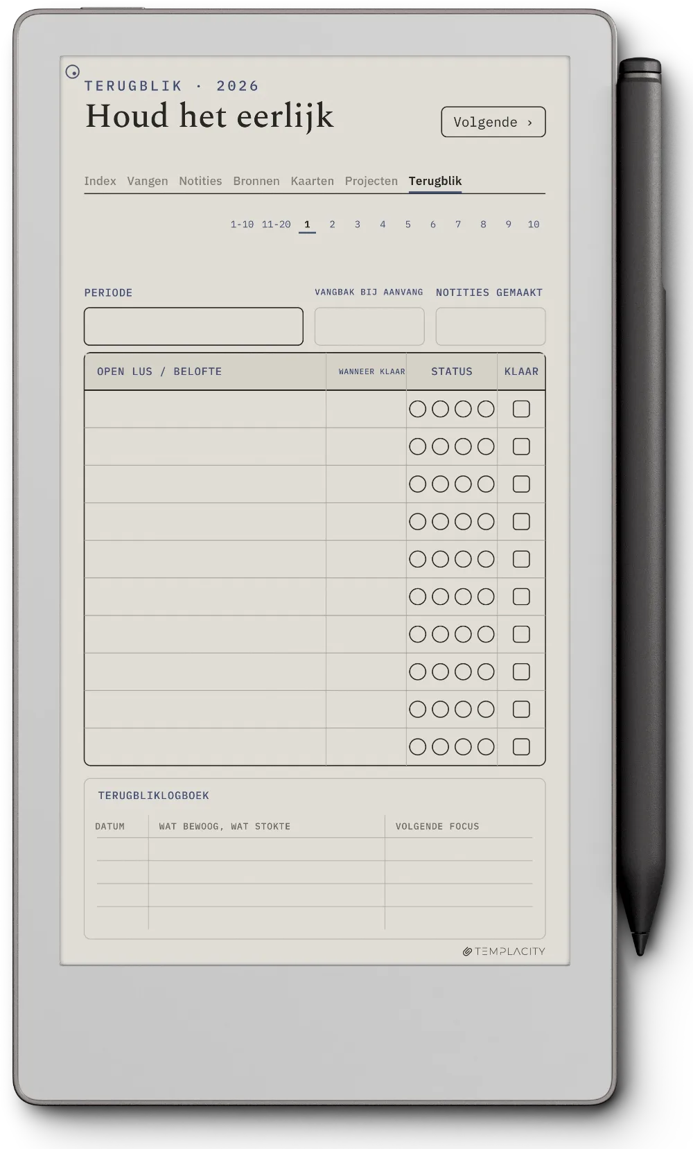 The Planner · Zettelkasten reMarkable Paper Pro Move pagina 5