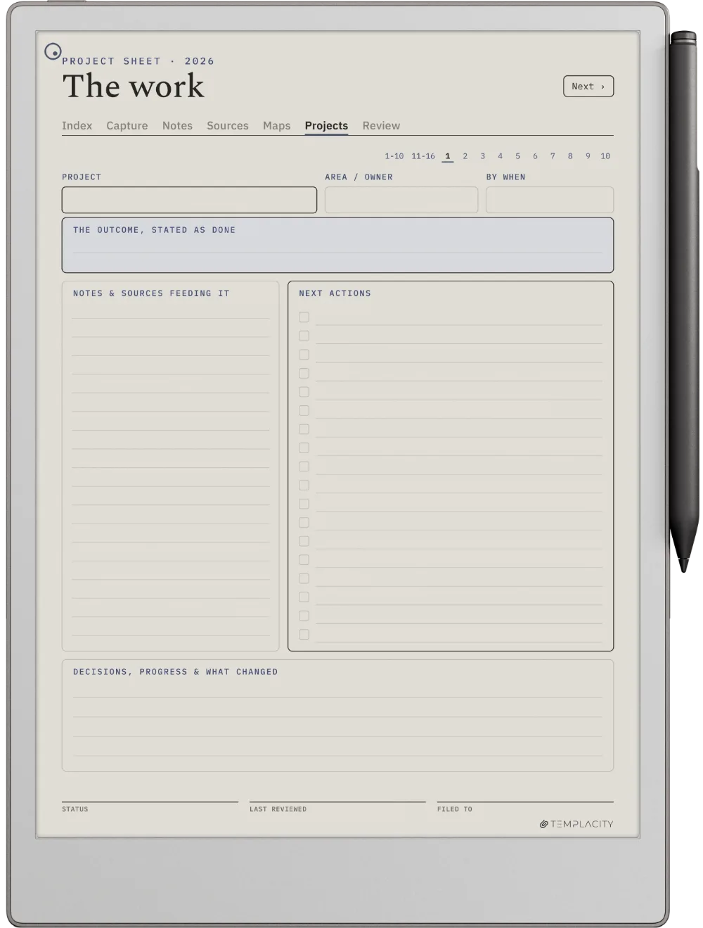 Zettelkasten System reMarkable Paper Pro page 4