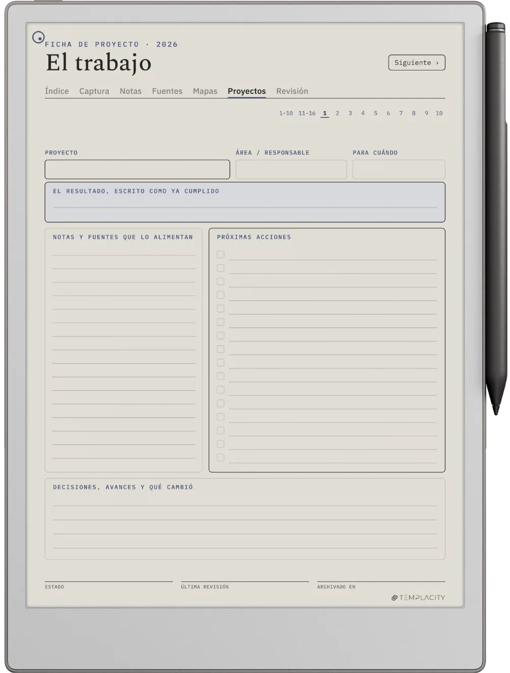 The Planner · Zettelkasten reMarkable Paper Pro página 4