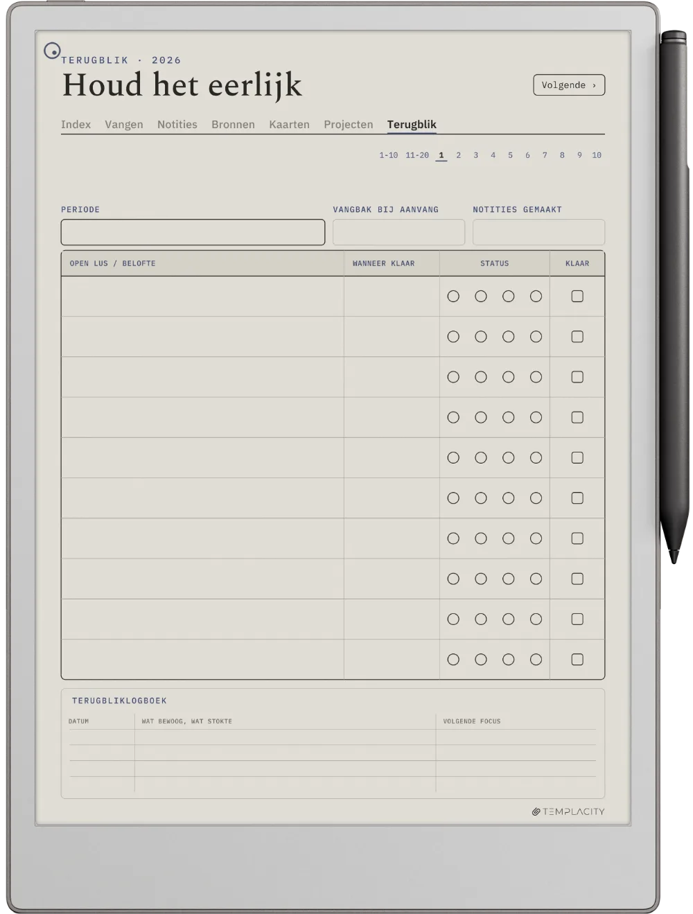 The Planner · Zettelkasten reMarkable Paper Pro pagina 5