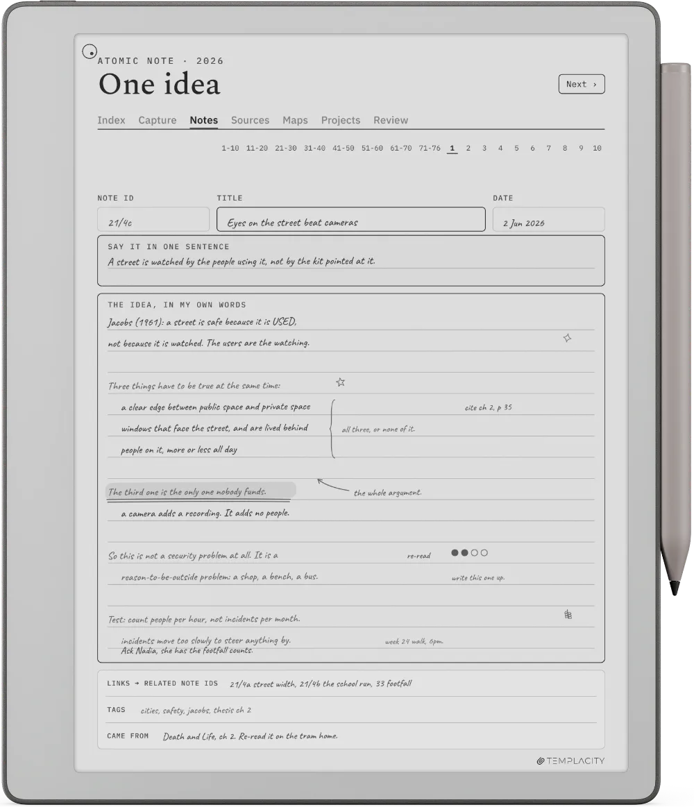 The Planner on the reMarkable Paper Pure