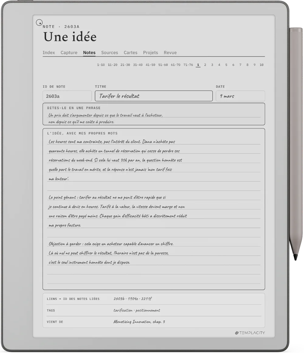 Le Planner sur la reMarkable Paper Pure