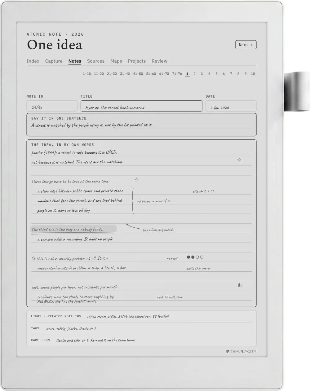 The Planner on the Supernote Manta