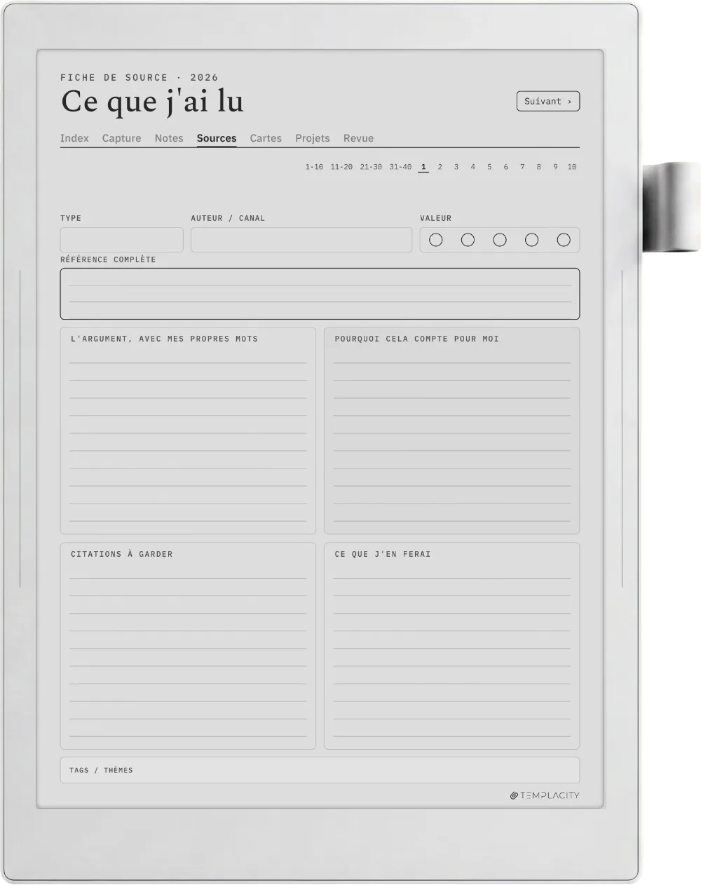 The Planner · Zettelkasten Supernote Manta page 2