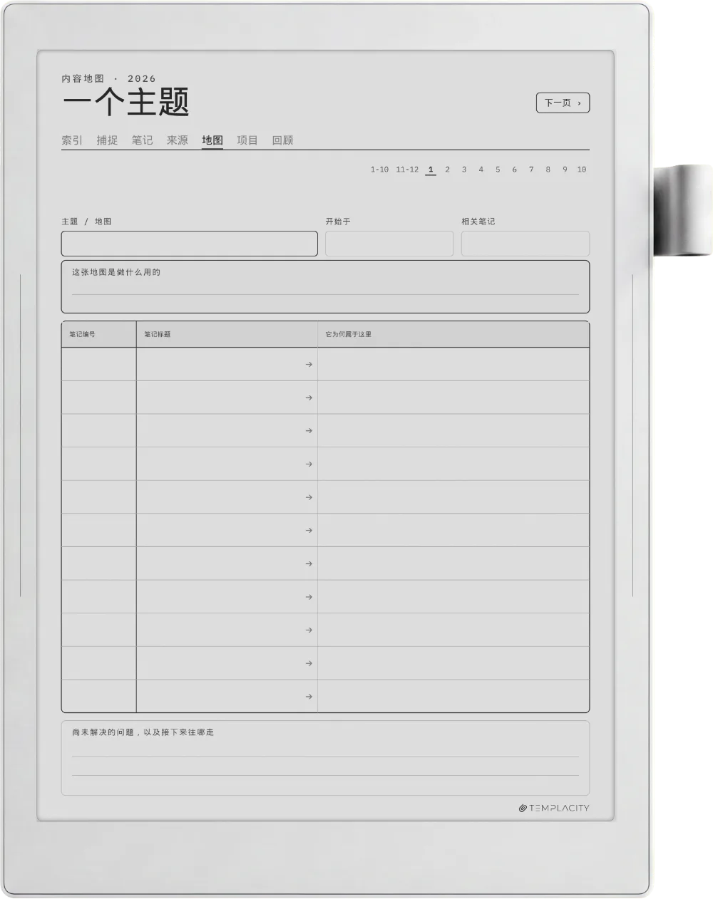规划本 · Zettelkasten Supernote Manta 第 3 页