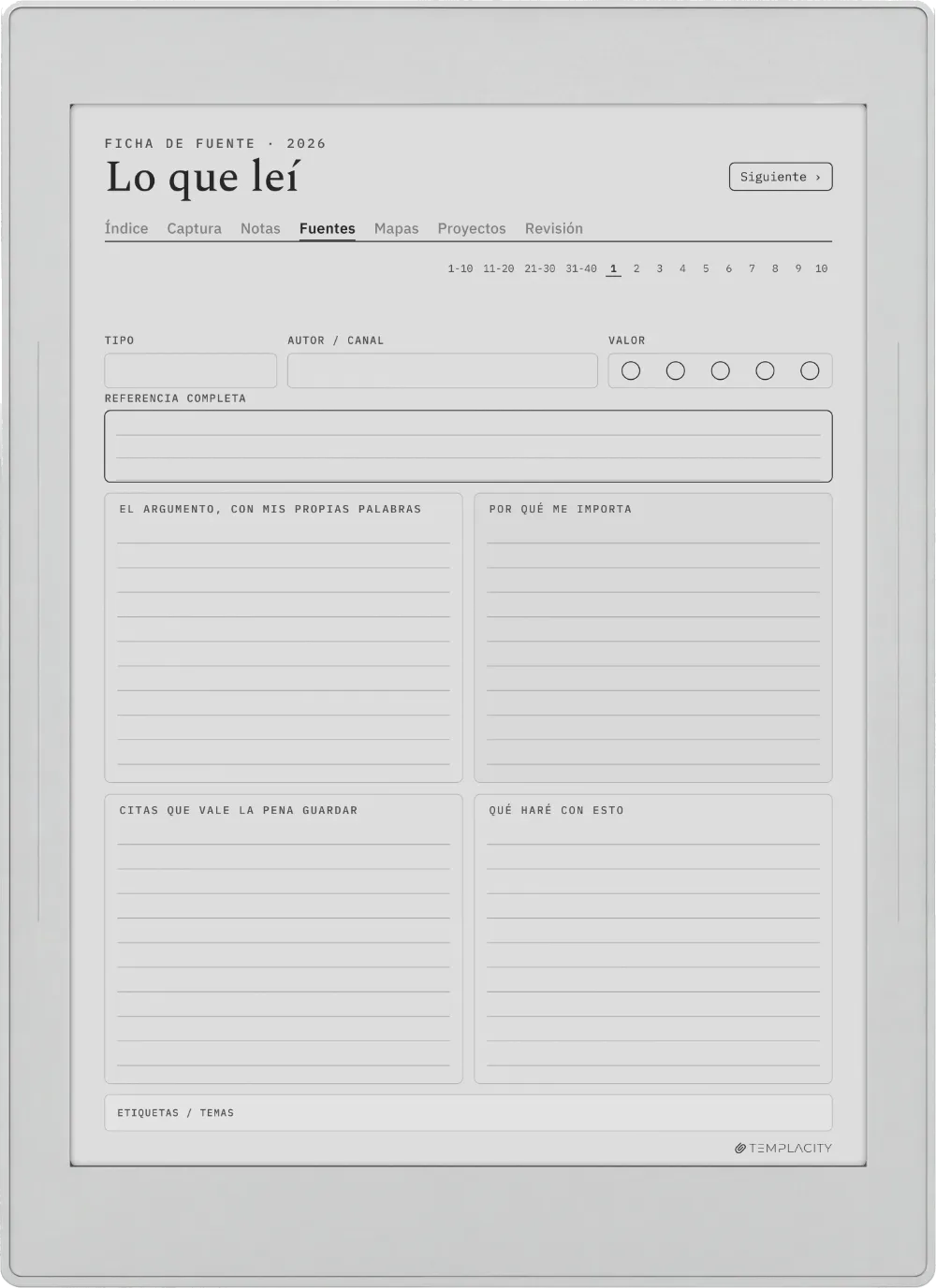 The Planner · Zettelkasten Supernote Nomad página 2