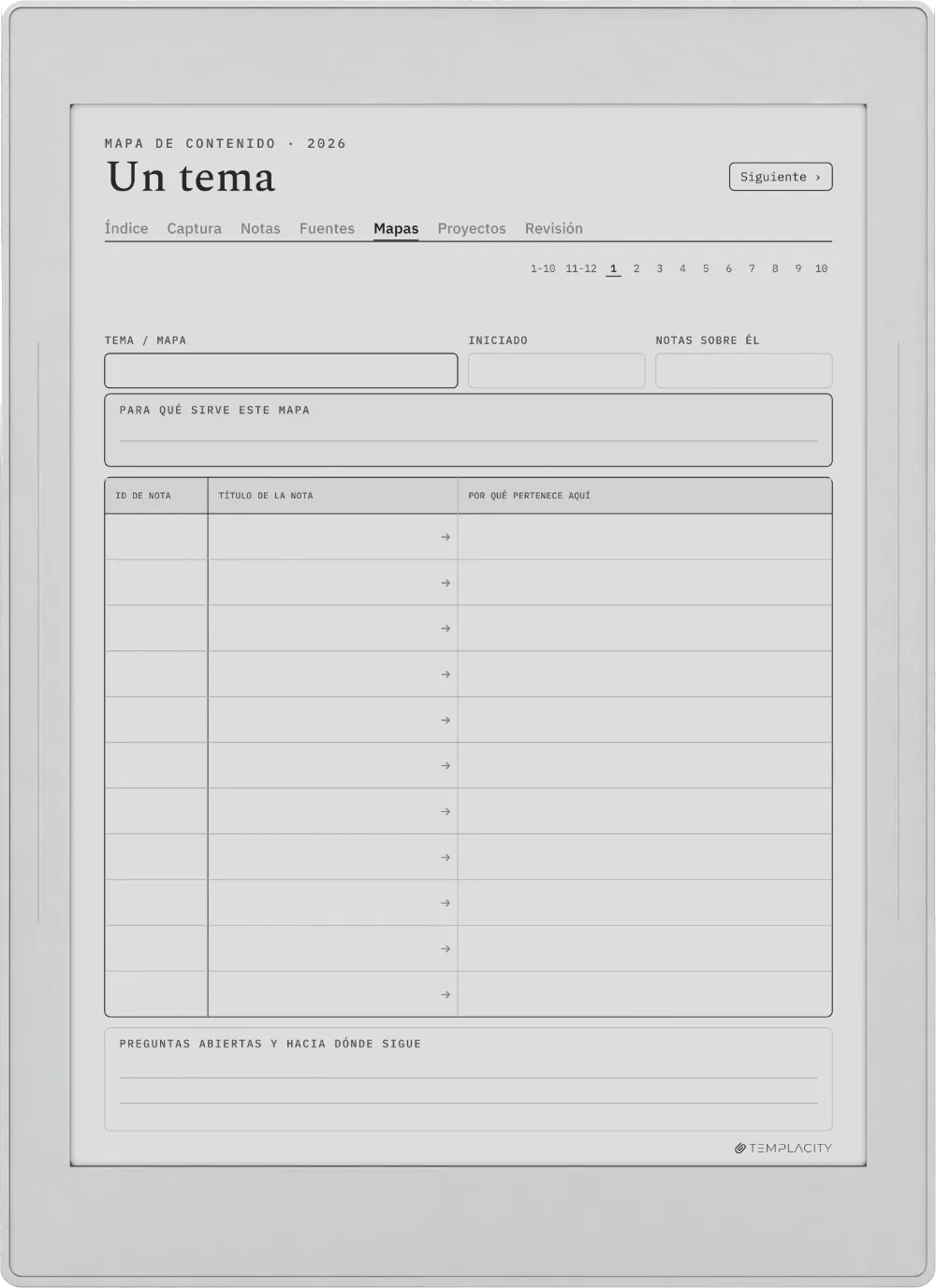 The Planner · Zettelkasten Supernote Nomad página 3