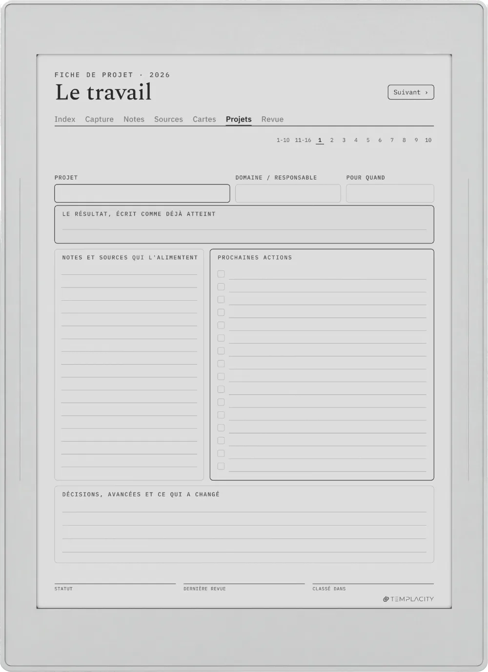 The Planner · Zettelkasten Supernote Nomad page 4
