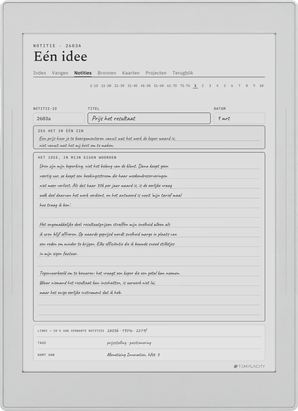 The Planner op de Supernote Nomad