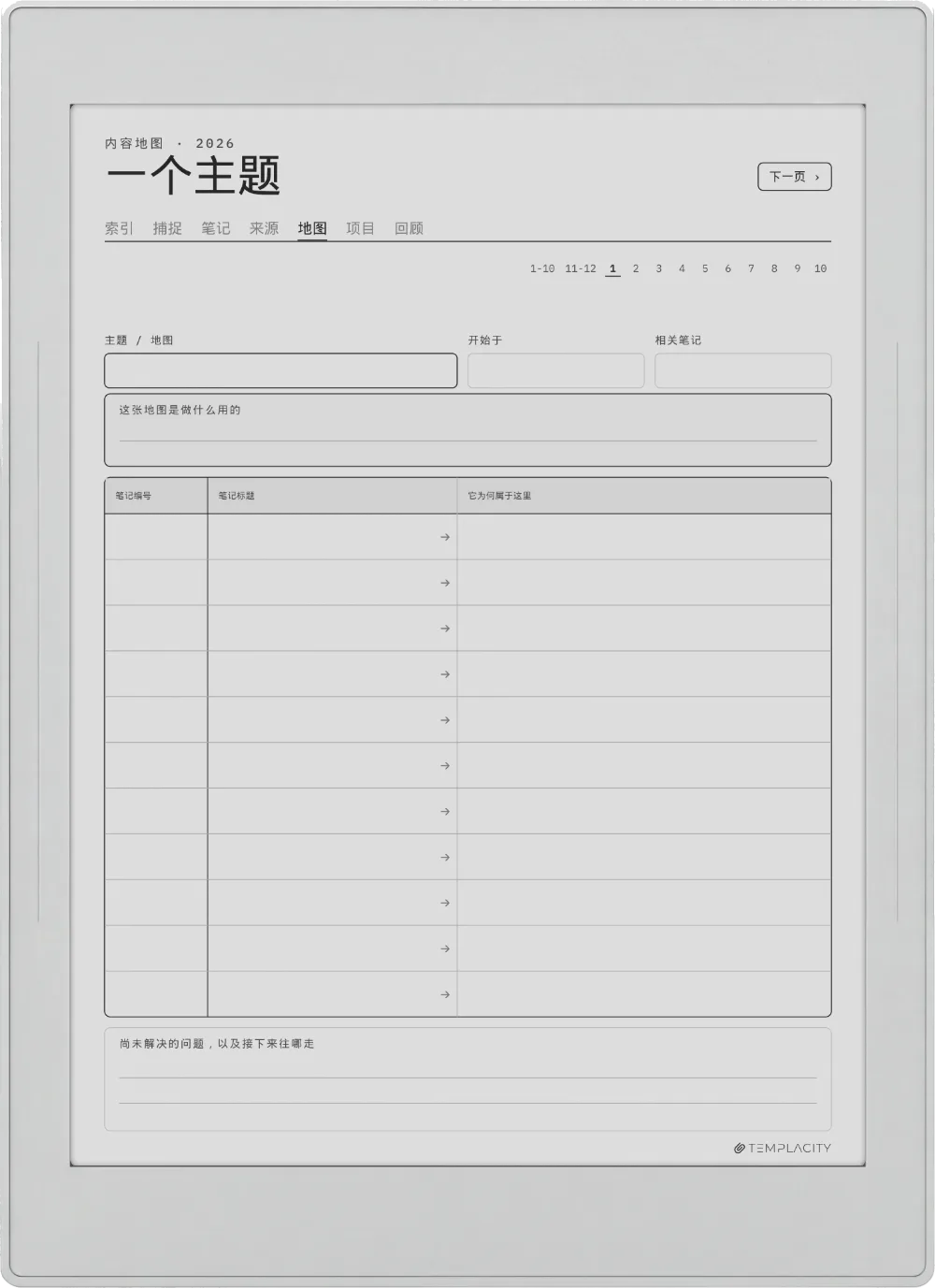 规划本 · Zettelkasten Supernote Nomad 第 3 页