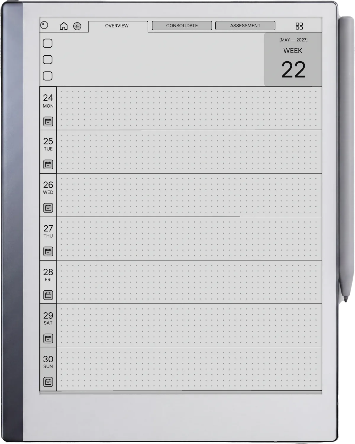 Daily Planner reMarkable 2 page 1
