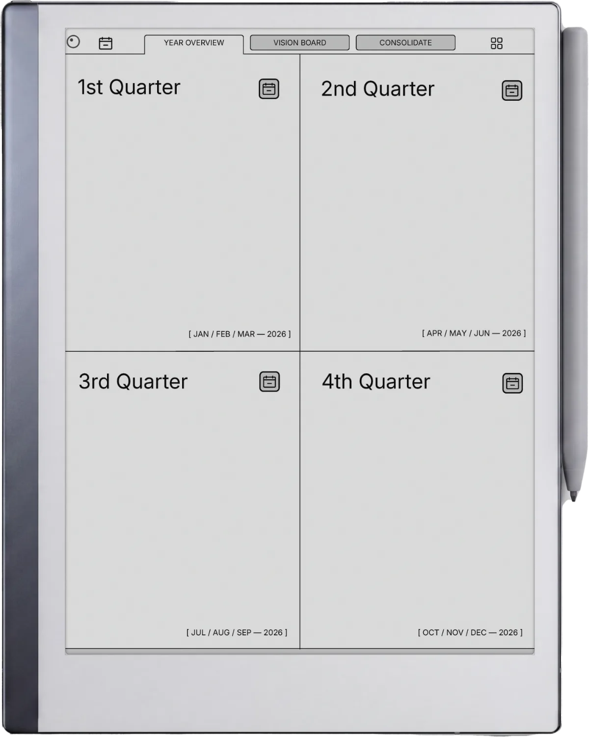 Daily Planner reMarkable 2 page 2