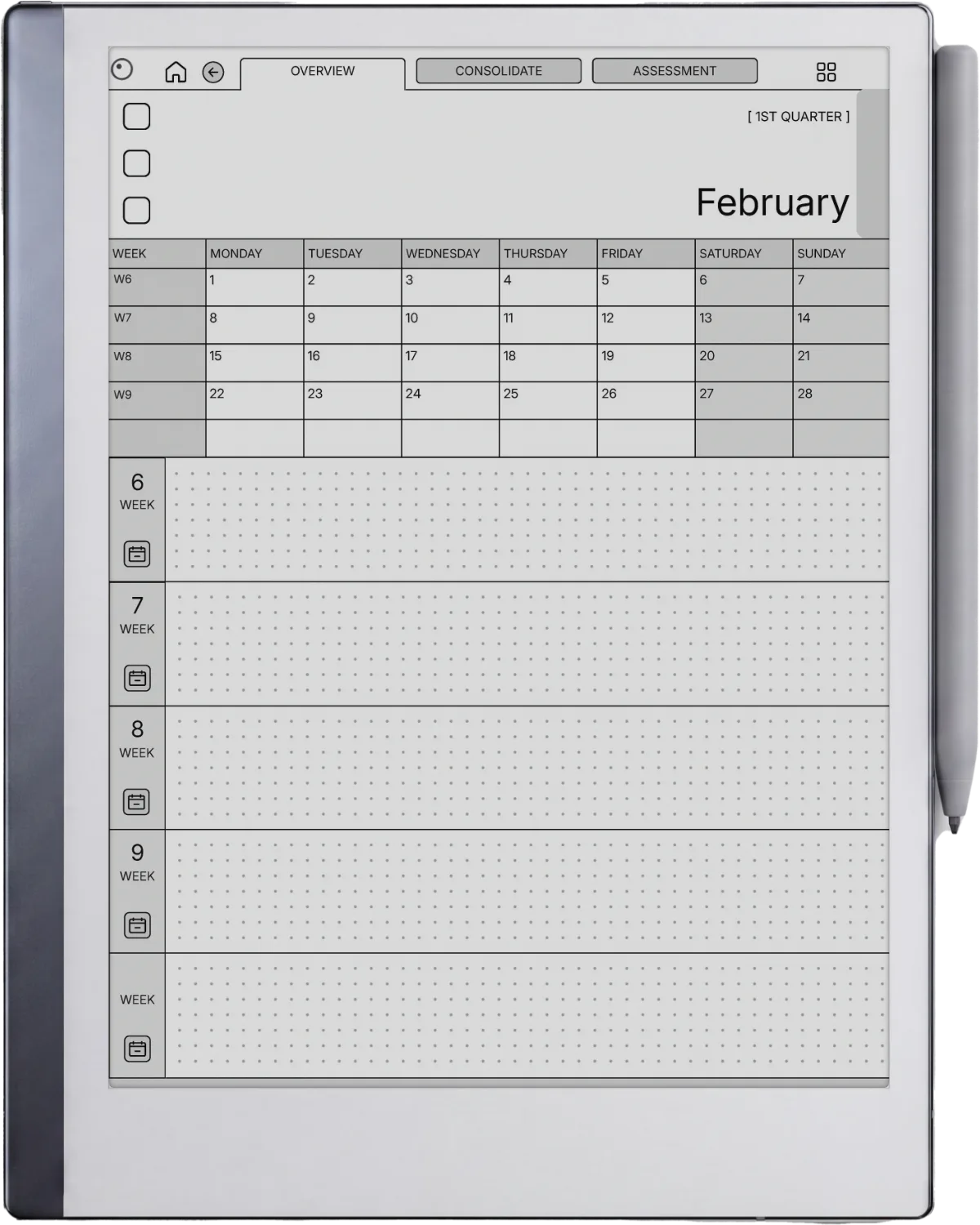 Daily Planner reMarkable 2 page 3