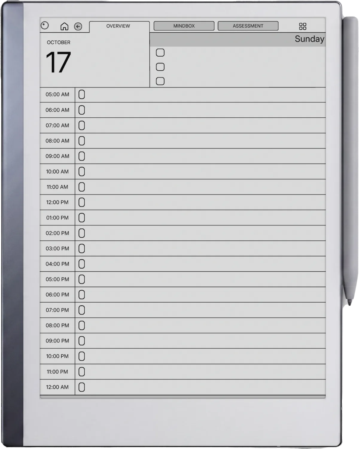 Daily Planner reMarkable 2 page 4