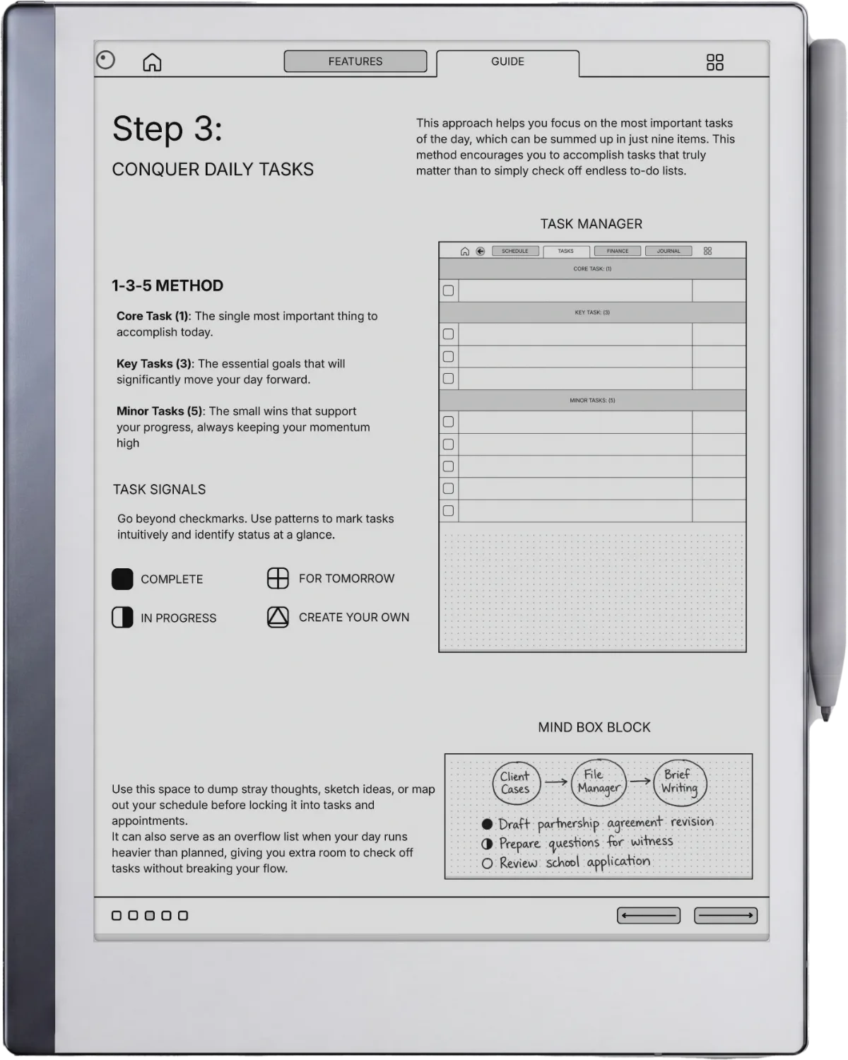 Daybook reMarkable 2 page 1