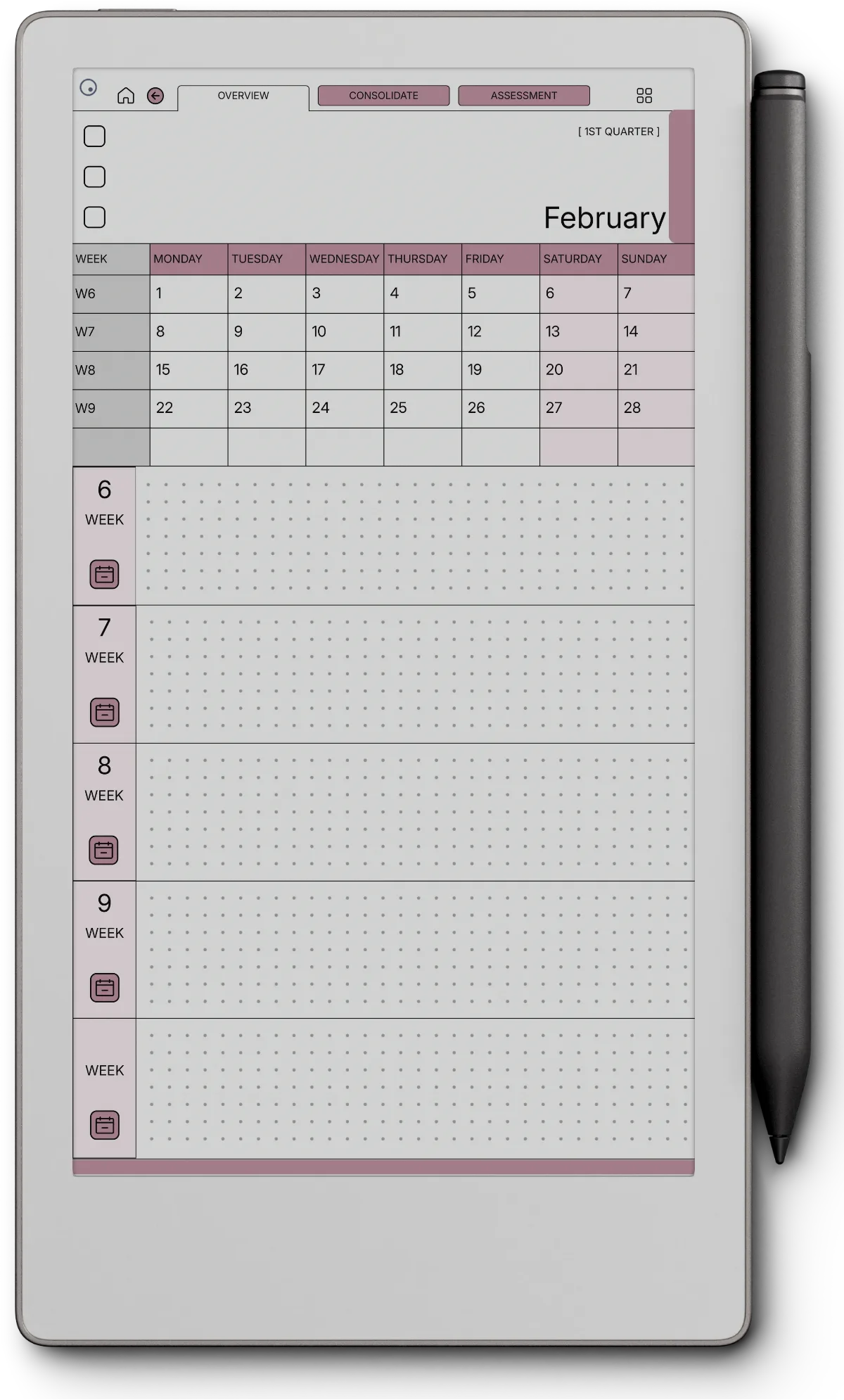 Daily Planner reMarkable Paper Pro Move page 3