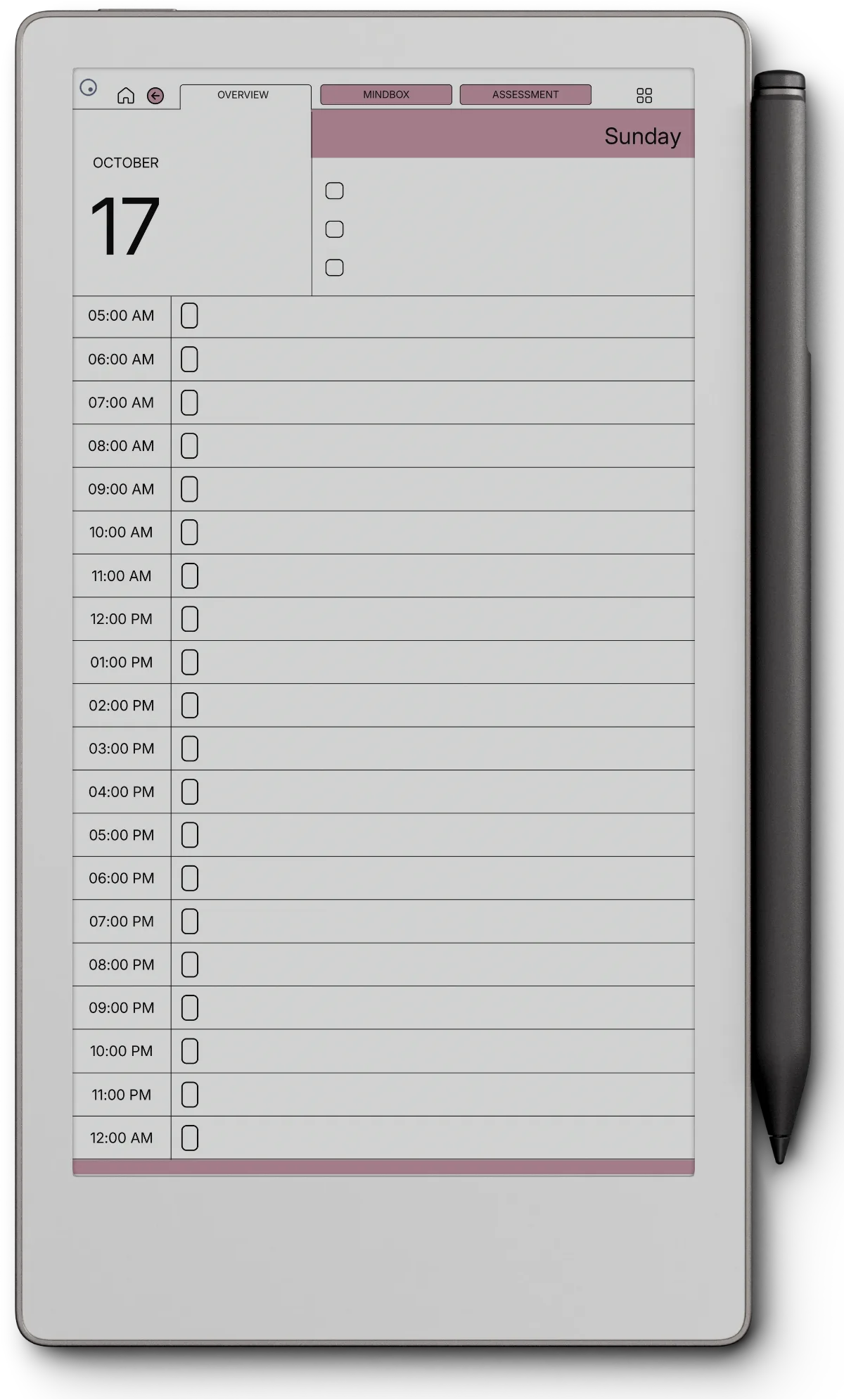 Daily Planner reMarkable Paper Pro Move page 4