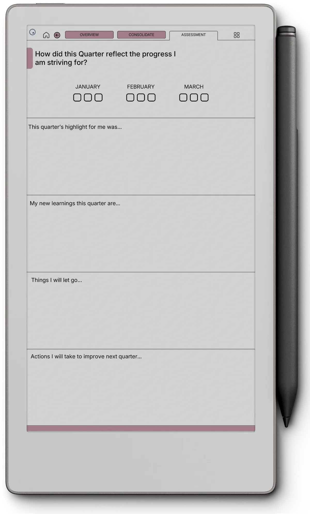 Daily Planner reMarkable Paper Pro Move page 5