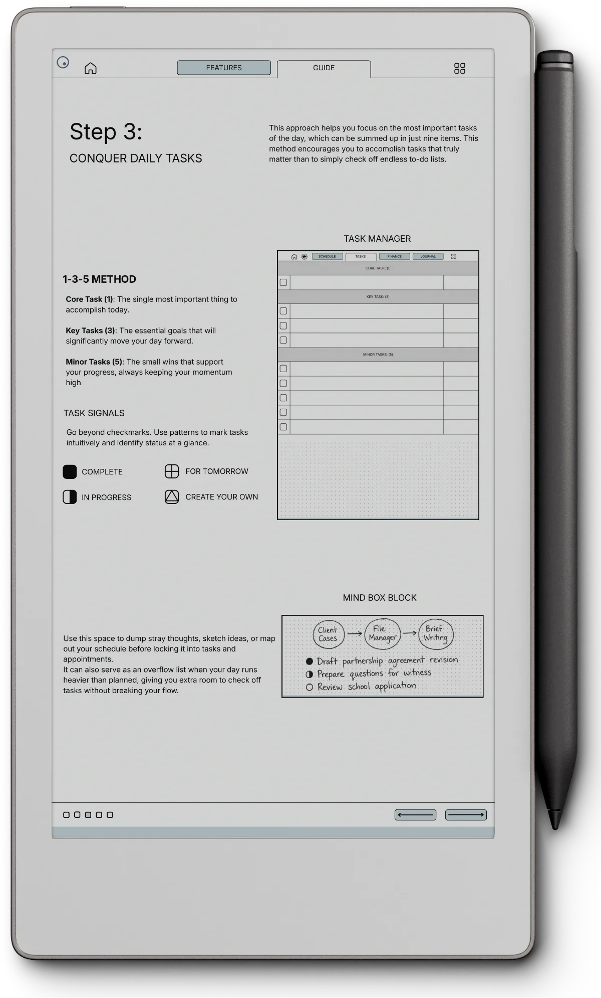 Daybook reMarkable Paper Pro Move page 1