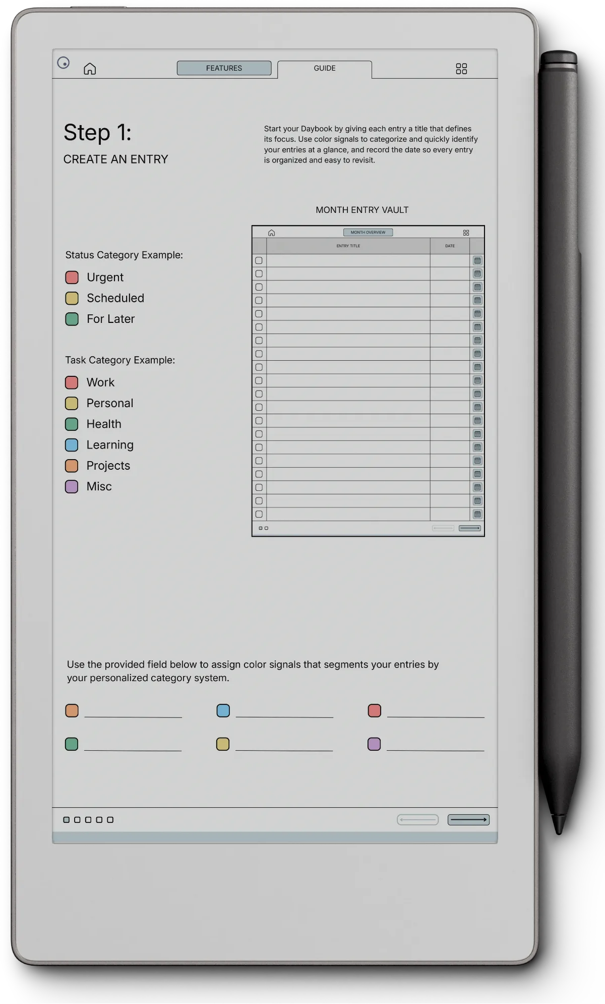 Daybook reMarkable Paper Pro Move page 3