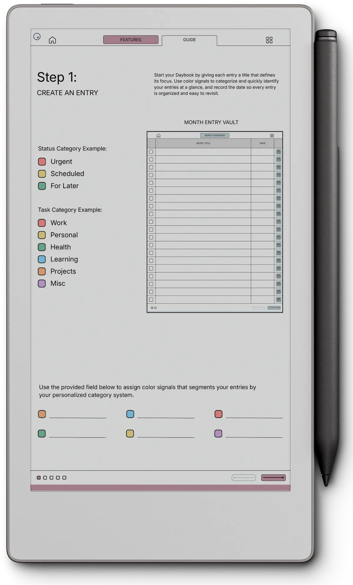 Daybook reMarkable Paper Pro Move page 3