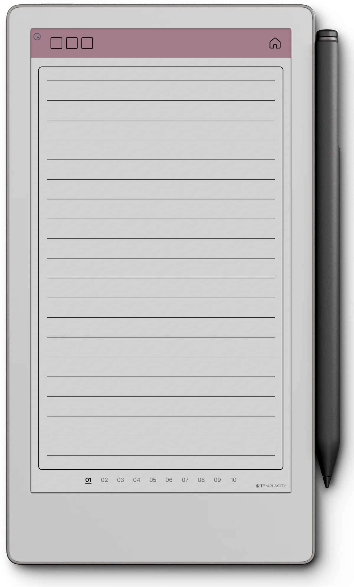 Notas para reMarkable Paper Pro Move, Cuadernos infinitos, página 1