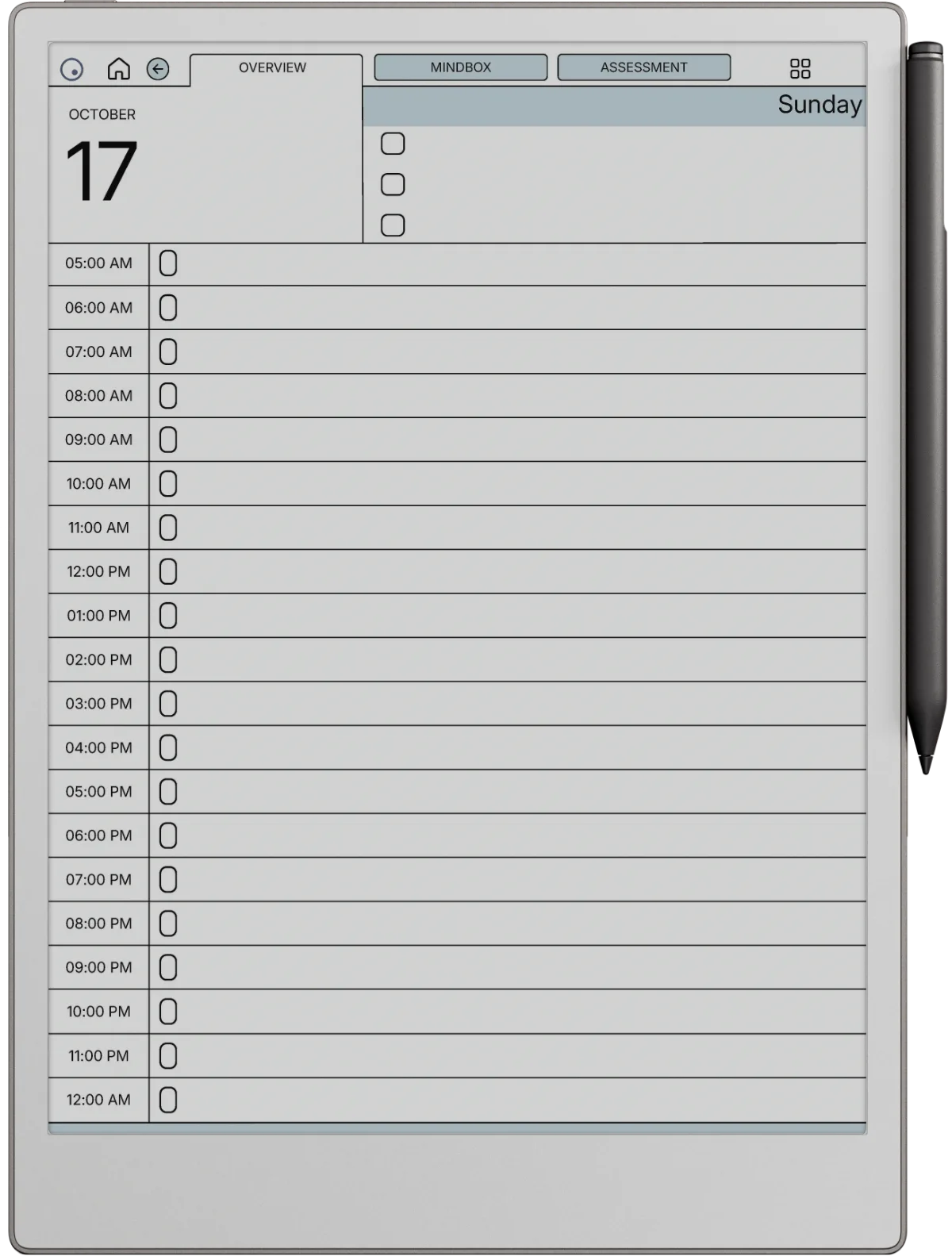 Daily Planner reMarkable Paper Pro page 4