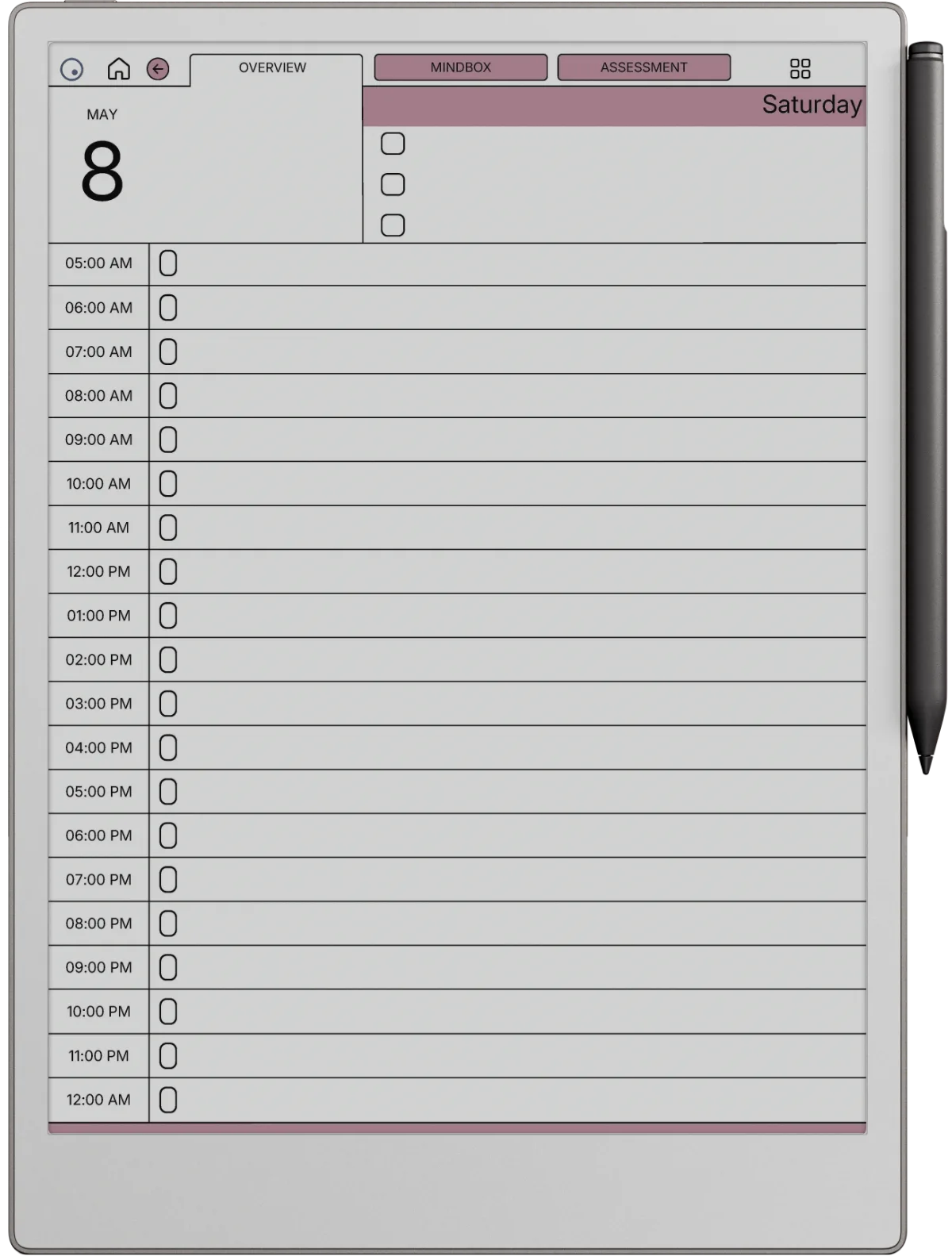 Daily Planner reMarkable Paper Pro page 4