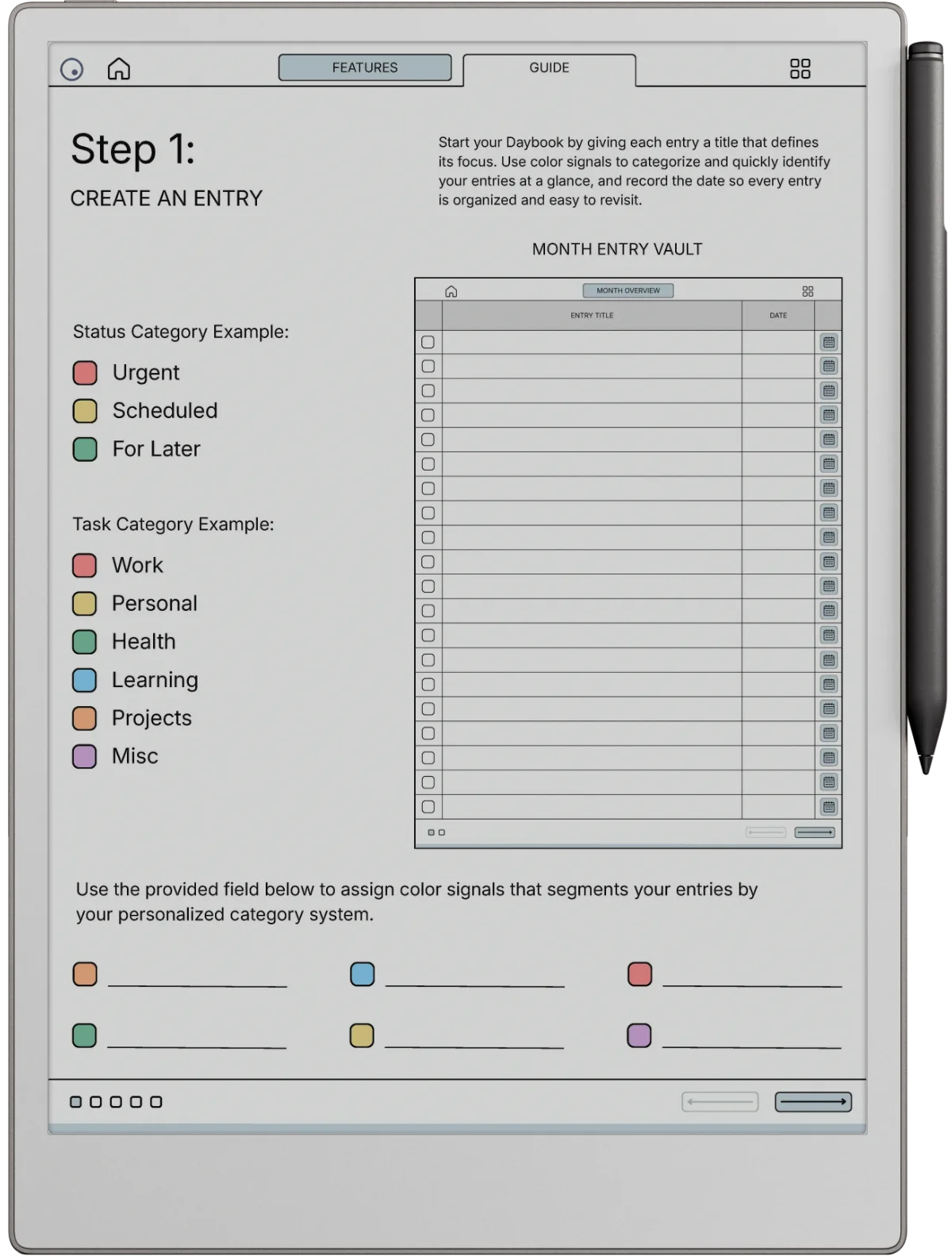 Daybook reMarkable Paper Pro page 3